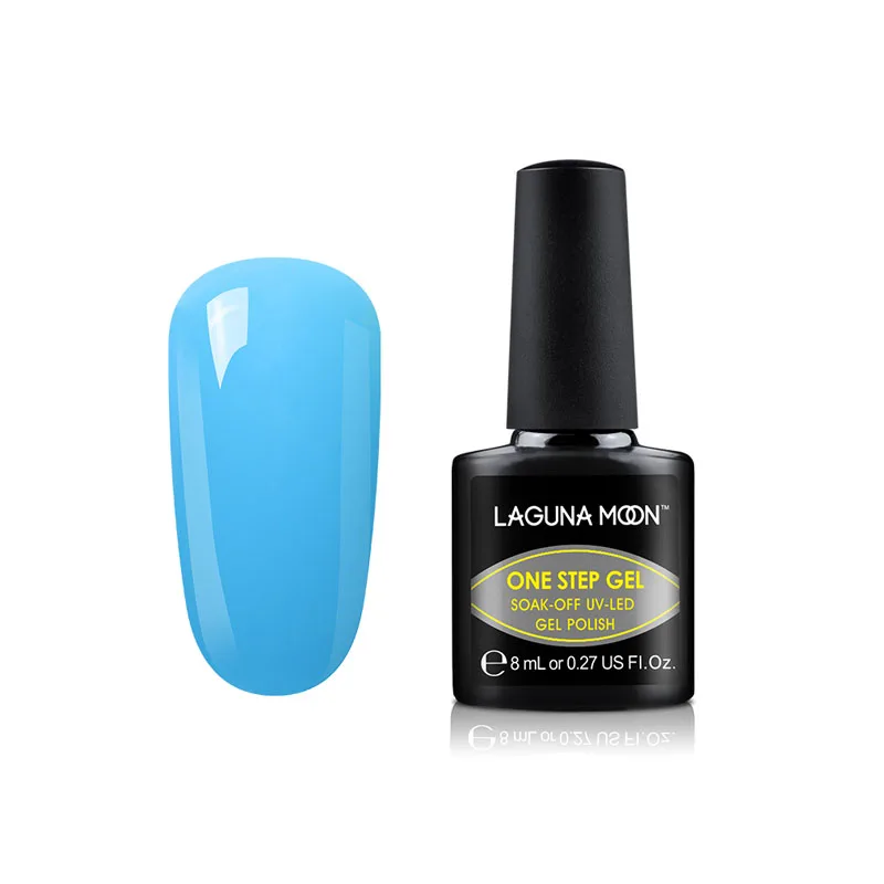 Lagunoon 8 мл одношаговый чистый цвет УФ-гель для ногтей Дизайн ногтей DIY замочить от светодиодный Гель-лак Полупостоянный лак Гибридный Гель-лак - Цвет: 6016