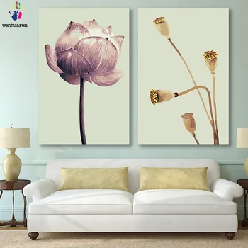 

DIY colorings pictures by numbers with colors Lotus picture drawing painting by numbers framed Home decor Two pieces