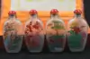 4pc Chinese Inside painted Merlin, bamboo and chrysanthemum glass SNUFF BOTTLE 3