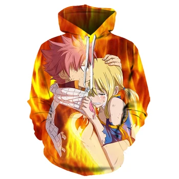 

Autumn Winter 3D Print Anime Fairy Tail Cosplay Hoodies Sweatshirts Casual Zipper hooded Jacket clothing