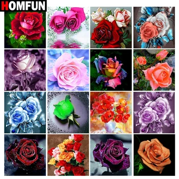 

HOMFUN Diamond Painting Full Square/Round Diamond "Flower scenery" Pattern Embroidery Cross Stitch 5D Rhinestone Painting