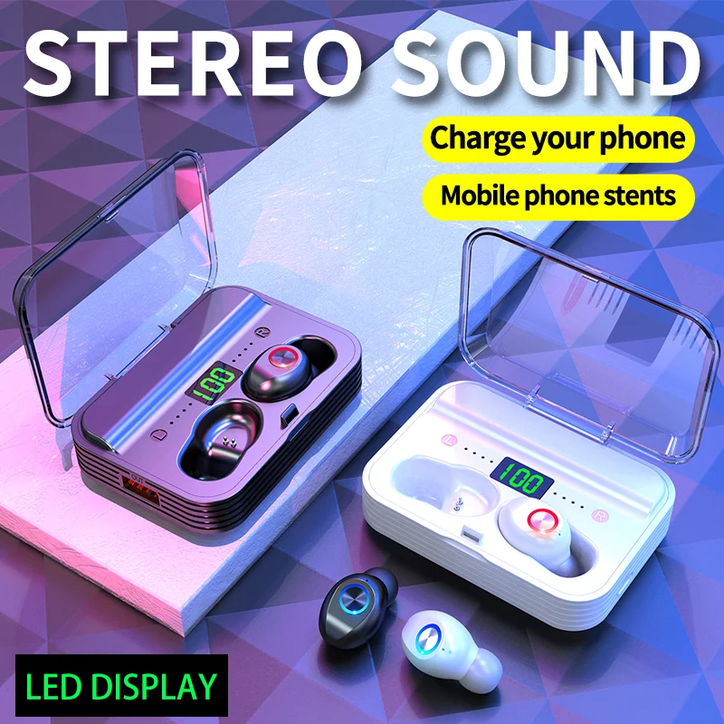 

F9 9D Sport Wireless Bluetooth Earphone Earbuds Bluetooth Gaming Headset Noise Reduction Headphone With 2000mAh Charging Box
