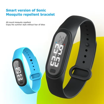 

Q2 Ultrasonic Mosquito Repellent Bracelet Watch Summer Indoor Outdoor Adults Kids Anti Mosquito Pest Bug Insect Drive Wristband