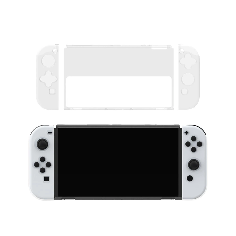 

Soft TPU Crystal Shell For Nintend Switch OLED Case Detachable Protective Cases Transparent Cover For NS Switch Console Cover