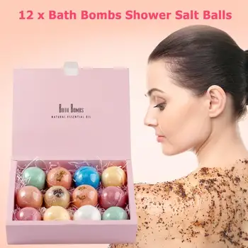 

12pcs Natural Bath Bombs Bubble Bath products Essential Oil Handmade SPA Stress Relief Exfoliating Cleaner Bathing Gifts