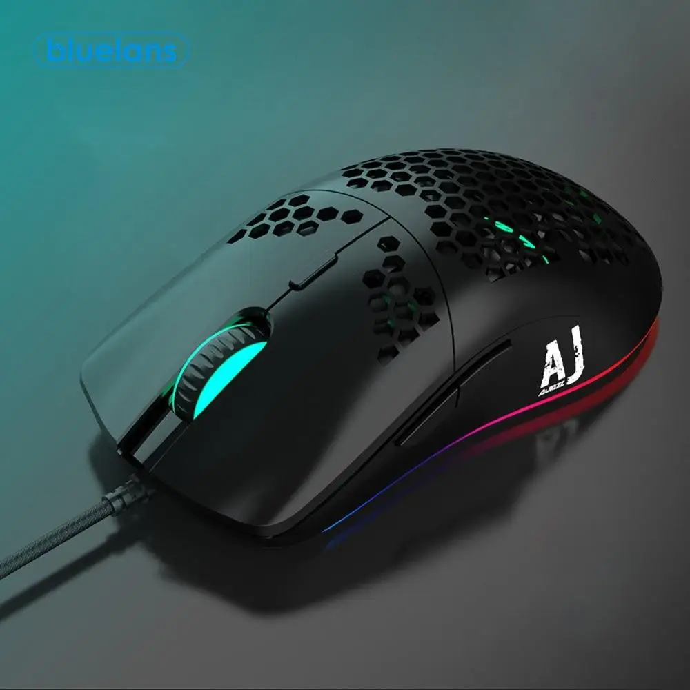 AJ390 Wired Hollow-out 6 LED Light Adjustable 16000DPI 7 Keys Gaming Mouse Mice | Компьютеры и офис