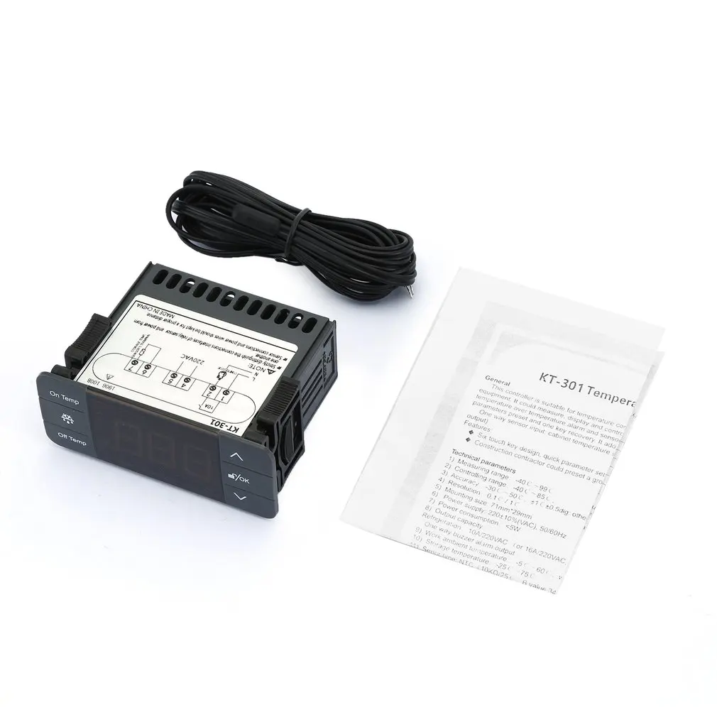 Цифровой регулятор температуры терморегулятор Термостат термопара датчик с холодильным размораживанием KT-302 220 в 10А