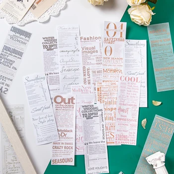 

VanYi 8 Designs 10Pcs/lot Wall Street Journal Deco INS Diary Stickers Scrapbooking Planner Bullet Journal Doodling Stationer