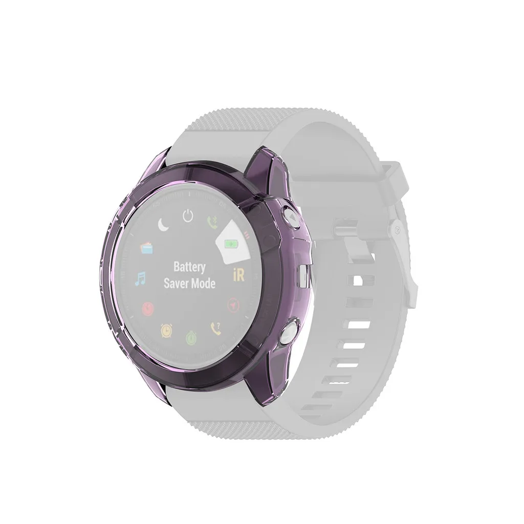 Ouhaobin чехол для Garmin Fenix 6 6X6 S Чехол для смарт часов кристально чистый TPU чехол для Garmin fenix Чехол протектор 1028#2