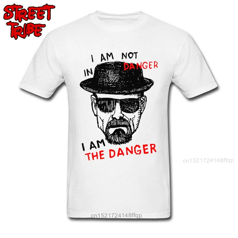

Breaking Bad T-shirt For Adult Men I Am The Danger T Shirt Funny Saying Tops Letter Tees Walter White Salty Streetwear Plus Size