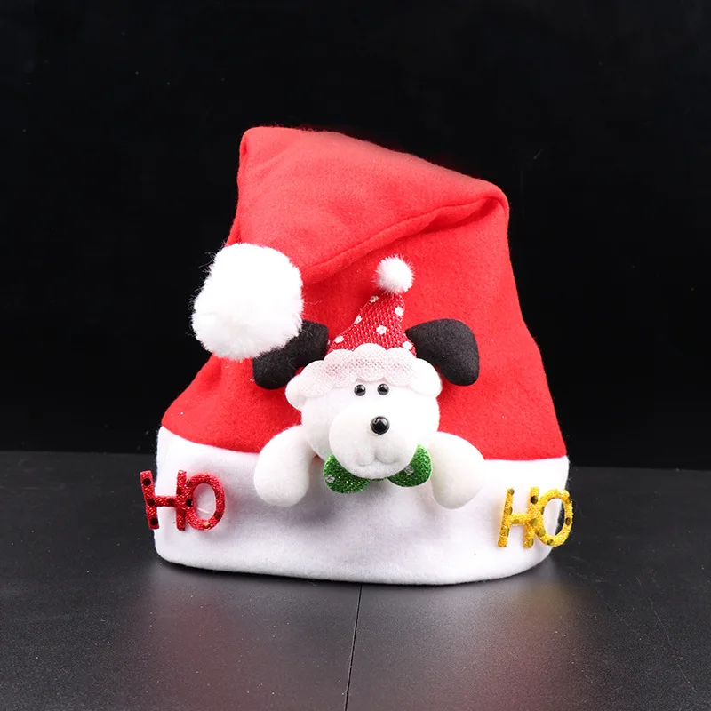 1 шт., Рождественский детский головной убор для детей, Рождественский Санта-Клаус, олень, Smowman, теплая шапка, новогодние шапочки для рождественской вечеринки, украшение - Color: bear