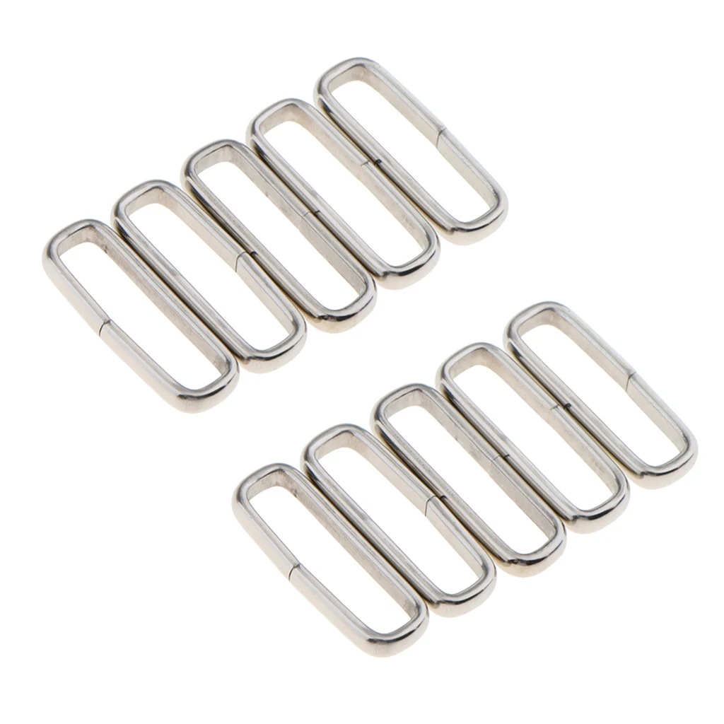 10 Pack Durable Stainless Steel Watch Band Watch Strap Loops Keepers 22mm 24mm - Wristwatch Band Parts for Nylon Watchbands