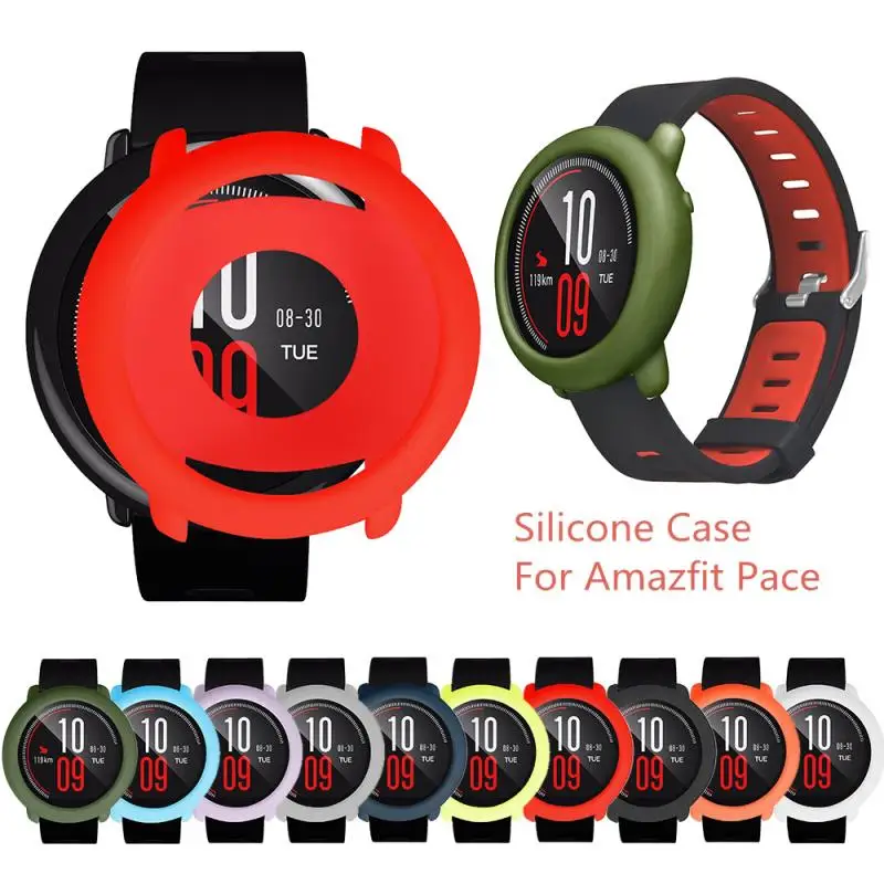 1 шт. силиконовая рамка для смарт часов Xiaomi Huami AMAZFIT Pace|Смарт-аксессуары| |