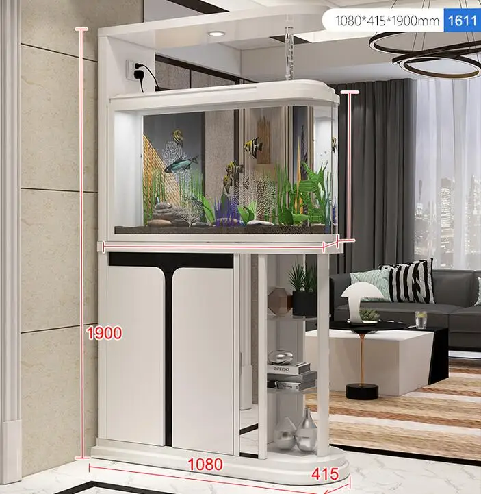 Entrance living room porch cabinet with fish tank wine cabinet screen partition room double-sided shoe
