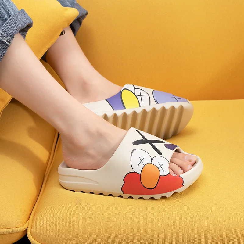 Slippers Slides Beach-Sandals Bone Women Breathable Cool White Summer Fish Flops Lightweight