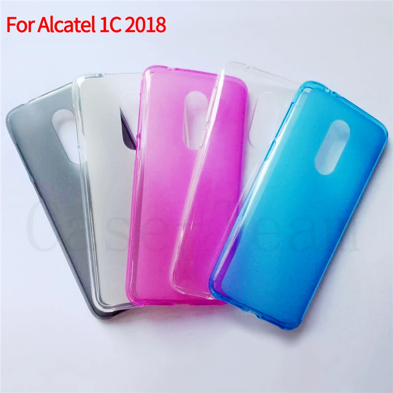 Чехол пудинг для Alcatel 1C 2018 мягкий ТПУ чехол защитный принимаются разные