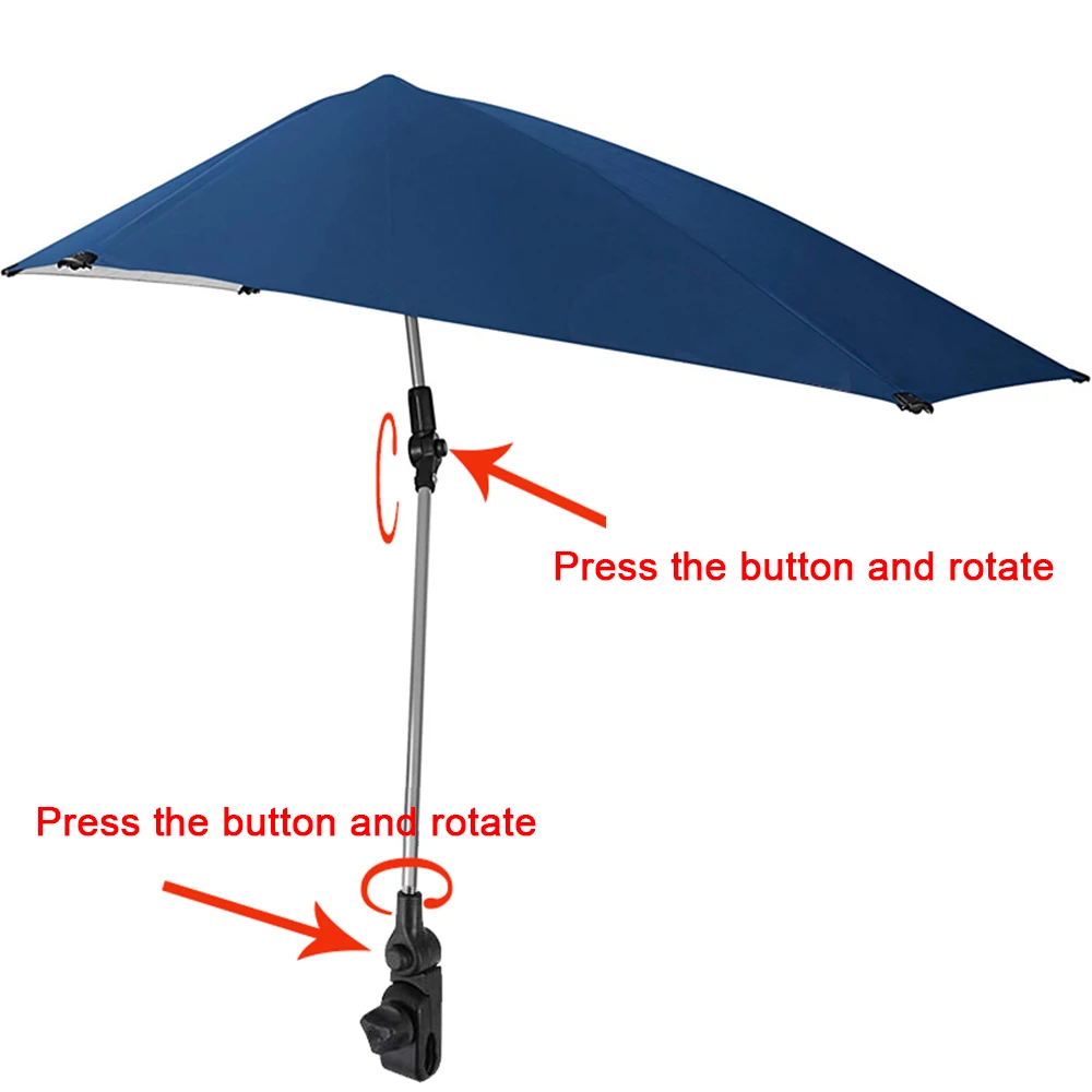 PortableFoldingSunshadeUVSunproofBeachChairUmbrellaFishingKayakSummerBicycle