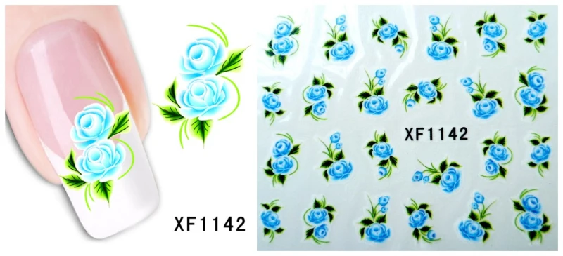 1 цветные наклейки на ногти Цветы Наклейки, водяной знак декоративные наклейки для маникюра Временные татуировки водяные знаки инструменты для ногтей