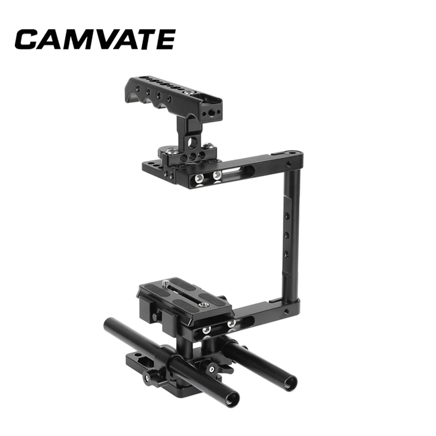 CAMVATE комплект половинной клетки с верхней ручкой и пластиной QR Manfrotto 15 мм
