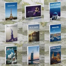 Maldivas Hokkaido Rio Dubai París Londres-Nueva York viajes juego de postales tarjetas de felicitación 30 unids/lote postal decoración regalo