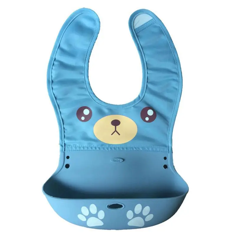 Hilittlekids мультфильм Bibsborn мальчик девочка водоотталкивающий нагрудник силиконовый детское полотенце-Слюнявчик - Цвет: as the picture shows