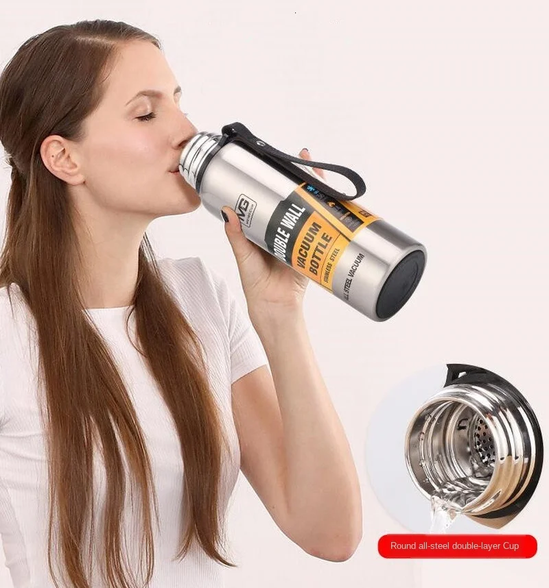 Термосы из нержавеющей стали с двойными стенками 4 размера 500 1500 мл|Вакуумные