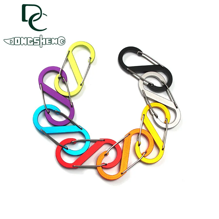 Открытый грубый s-образный карабин 8 слов пряжка Большой размер Алюминиевый сплав ключ QuickDraw Пряжка EDC двухсторонний крюк для рюкзака застежка