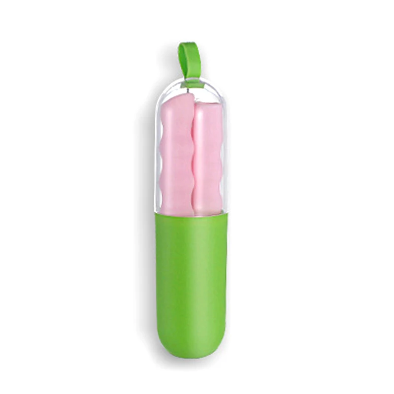 pink capsule Новая портативная силиконовая трубочка Boba жемчужный молочный чай многоразовый легко моется и повторно использовать экологически чистые напитки соломы с щеткой - Цвет: pink capsule