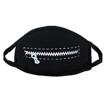 

Sell Well Halloween Cotton Mask Unisex Zipper Teeth Cycling Anti-Dust Cotton Mouth Mask Face Respirator For Carnival Party Masks