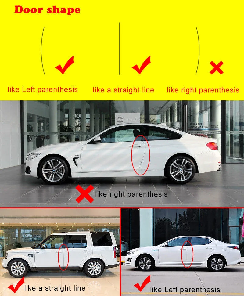 4PCS Car Door Edge Protector Guards Sticker Strip Anti Scratch Collision Auto Vehicle Door Protective Abrasion