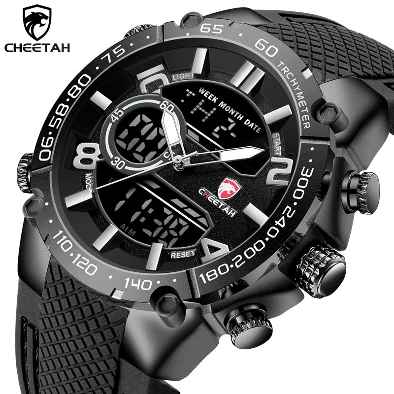 

Top Brand Luxury CHEETAH Men Watches Fashion Quartz Wristwatches Digital Male Clock Waterproof Sport Watch Men Relogio Masculino