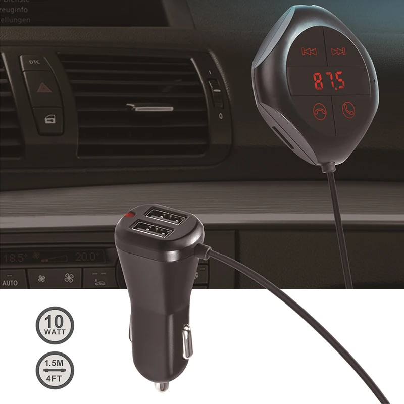 Автомобильный MP3-плеер fm-передатчик Bluetooth модулятор громкой связи автомобильный комплект музыкальный плейер в машине радиомонитор TF U диск 2 USB Автомобильное зарядное устройство