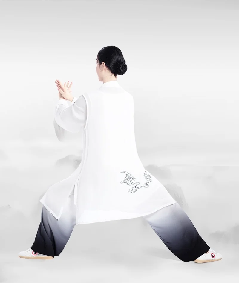 Tai Chi одежда для боевых искусств костюм форма для кунгфу одежда тайцзи цигун костюм с принтом для мужчин женщин белая форма Tai Chi TA2096