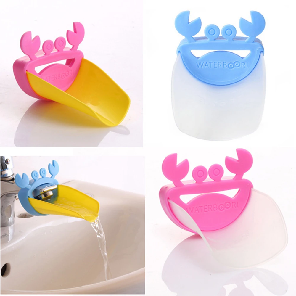 Crab Shape Faucet Extender Baby Auxiliary Child Hand Washing Machine Safety Guide Sink Bathroom Accessories Home Living Supplies Crab Shape Faucet Extender Baby Auxiliary Child Hand Washing Machine Safety Guide Sink Bathroom Accessories Home Living Supplies