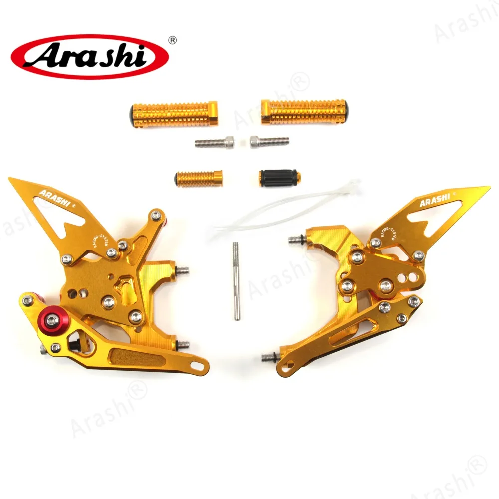 Arashi CNC Adjustable Footrests For DUCATI 959 Panigale Foot Pegs Rider Footrest Foot Rest Motorcycle Parts