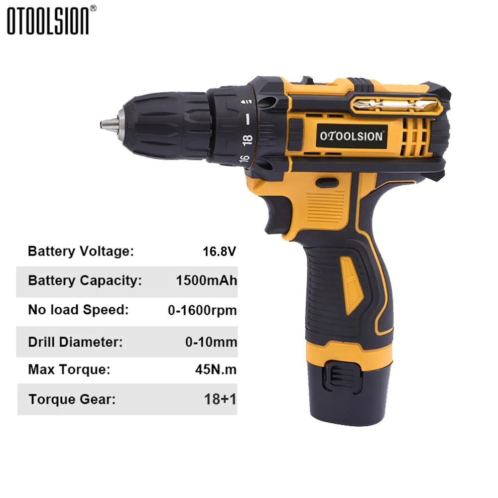 12V 16.8V 21V Screwdriver Drill Variable Speed Cordless Drill Battery Tools Cordless Rechargeable Screwdriver Drill Wireless (2)