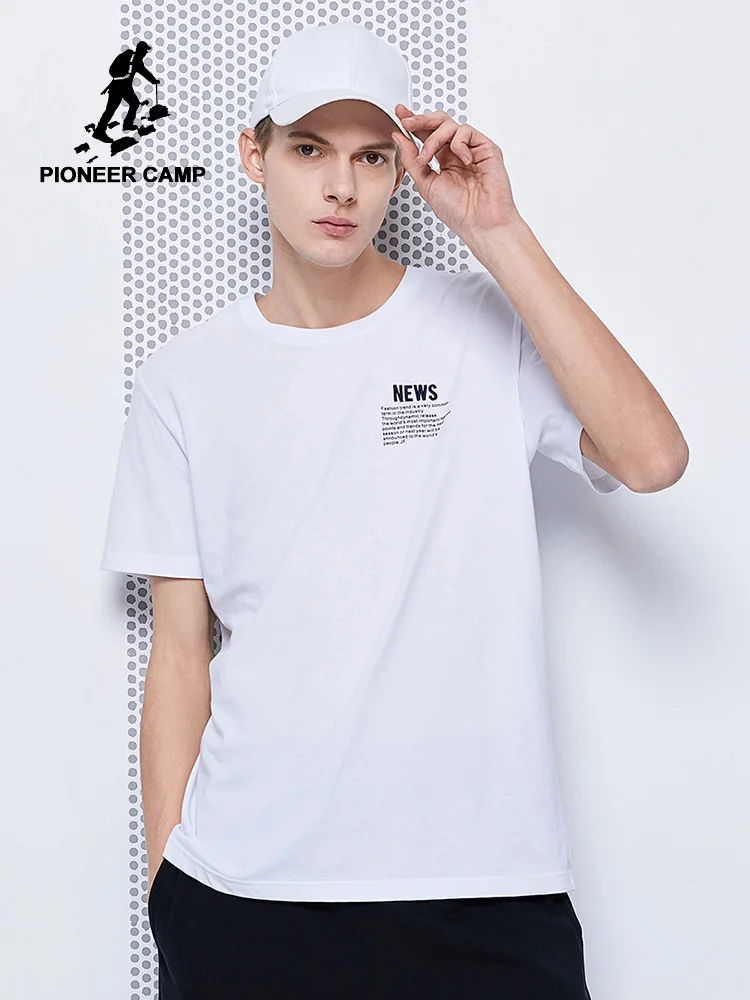 

Pioneer Camp 2020 New T-shirt Men 100%cotton Causal Sprotwear Fashion Letter Printed Designed Mens Summer Clothing ADT0205056