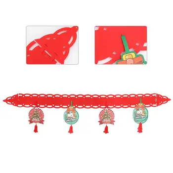 

1 Set Christmas Layout Pendant Xmas Party Banner Flocking Party Hanging Decor