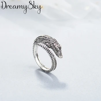

Punk Silver Color Animals Finger Rings For Women Antique Ring Christmas Gifts Jewelry