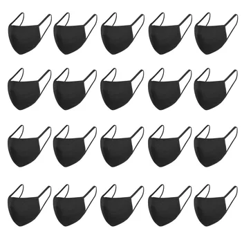 

20Pcs/lot Face Cover Mask Polyester Fiber Printing Mask Adjustable Earrings Reusable Washable masques lavable adulte