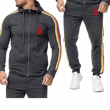 

Fashion new Spring Autumn Men Hoodie sweatshirt jacket+sweatpants suit Unique CCCP Russian USSR Soviet Union Print sportwear