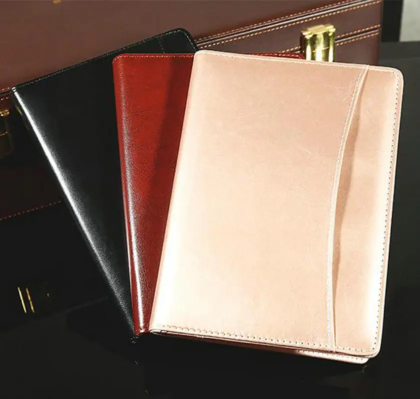 PU 가죽 Padfolio A5 메모장 홀더, 휴대용 A5 문서 정리, 비즈니스 포트폴리오