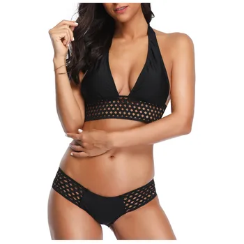 

Fashion Sexy Women Push-Up Pad Ladies Solid Swimwear Swimsuit Beachwear Brazilian Bikinis Set Beach Bathing Suit #F