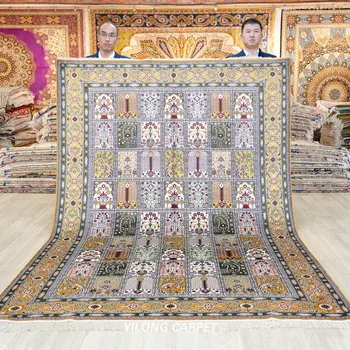 6'x9' Persian Area Rug Classic Oriental Four Seasons Flower Handmade Silk Carpet (YHW040B)