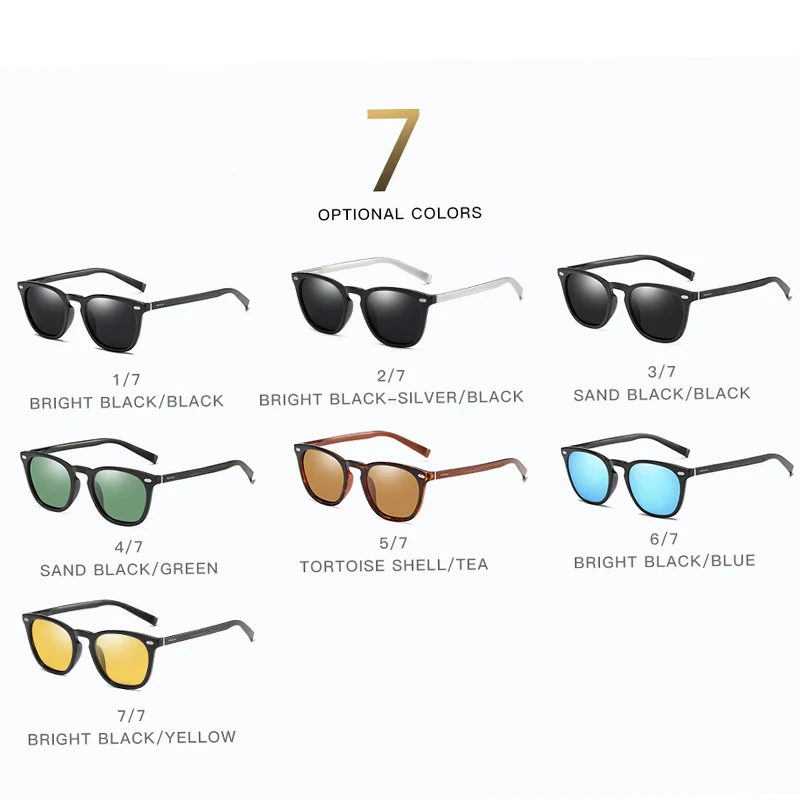 TR90+ поляризационные Мужские Винтажные Солнцезащитные очки в алюминиевой оправе, классический фирменный дизайн, модные солнцезащитные очки для вождения для мужчин/женщин