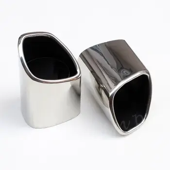 

Chrome Rear Muffler Exhaust TailPipe End Tip Cover For Volvo XC60 S60 T5 Accessories Decoration