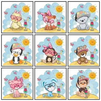 

Diamond Embroidery Cartoon Animals Full Square/Round Drill Pattern Rhinestone Arts Diamond Painting Cross Stitch Hobby & Crafts