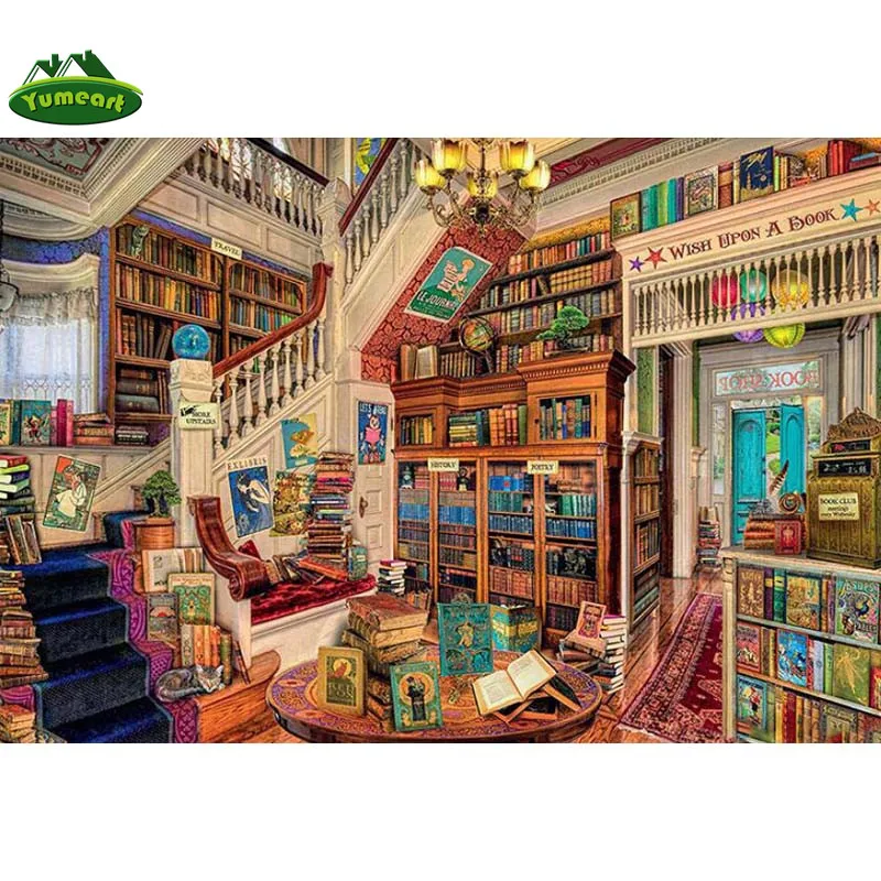 YUMEART краска с алмазным искусством Сделай Сам 5D алмазная живопись книга комната