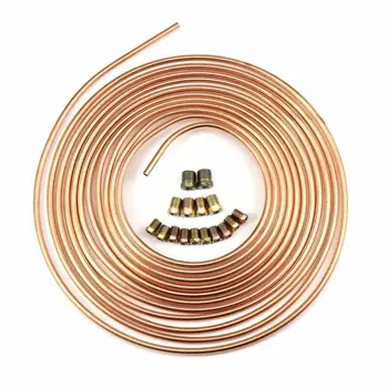 

Copper Brake lines Nickel Tubing Kit 3/16 and 1/4 25 Ft Rolls Anti-rust