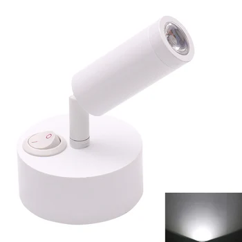 

LED Spot Wall Mount Button Switch Caravan Rotating Cabinet Bright Eye Protection Modern Home Bedside Motorhome Reading Light